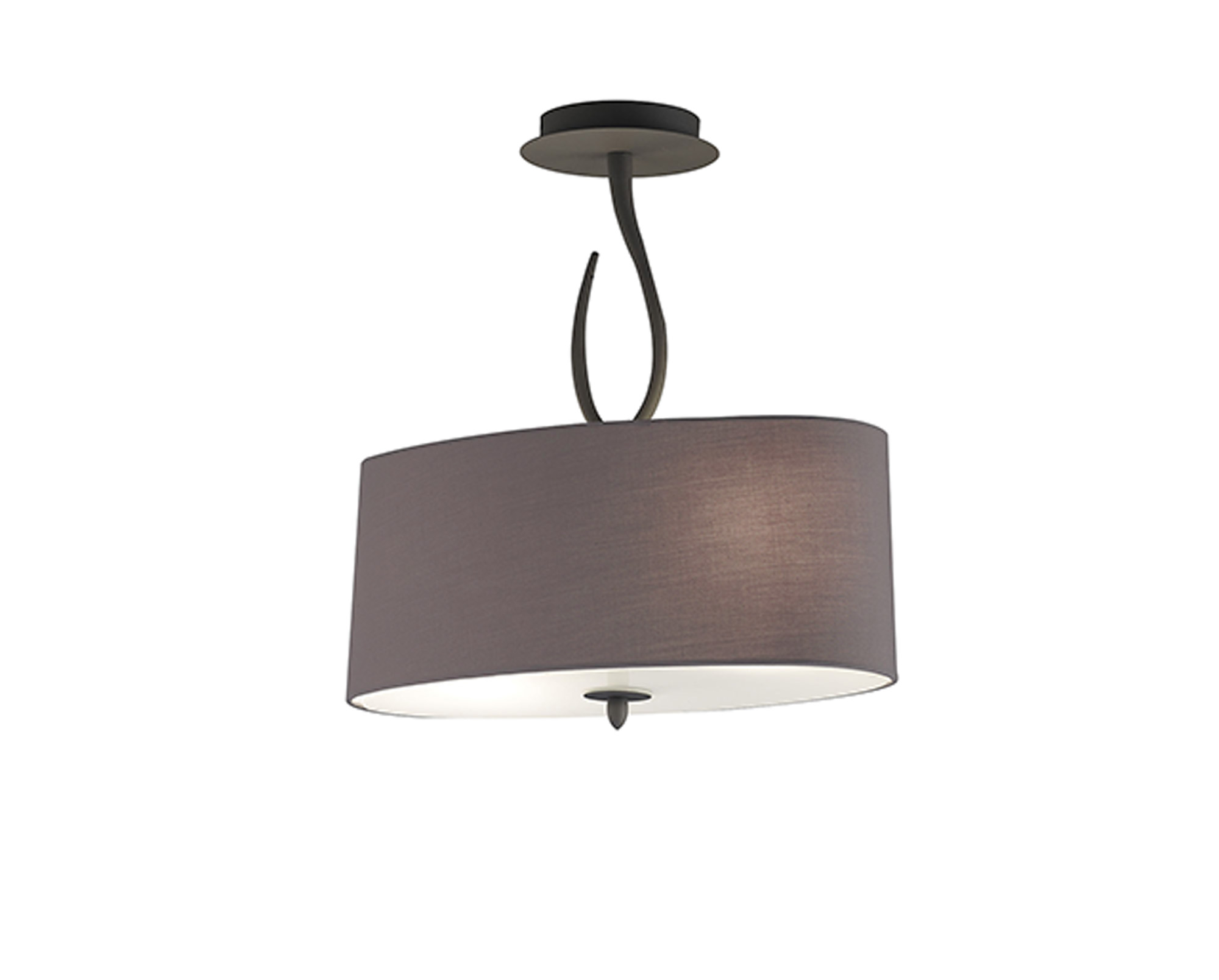 Lua Ash Grey Ceiling Lights Mantra Semi Flush Fittings